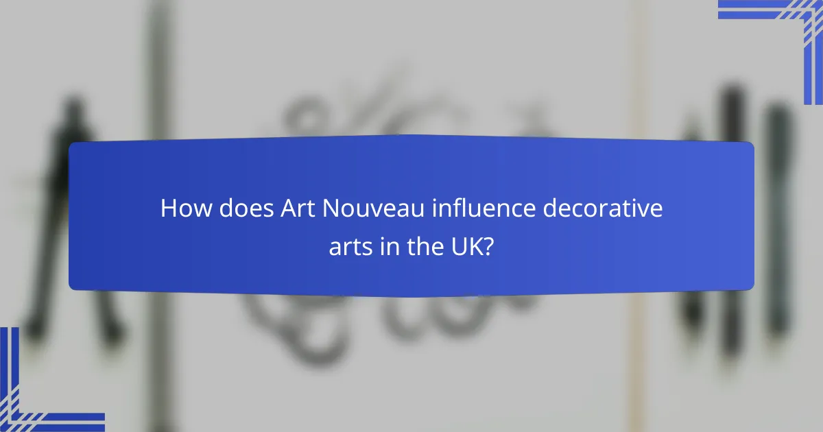 How does Art Nouveau influence decorative arts in the UK?