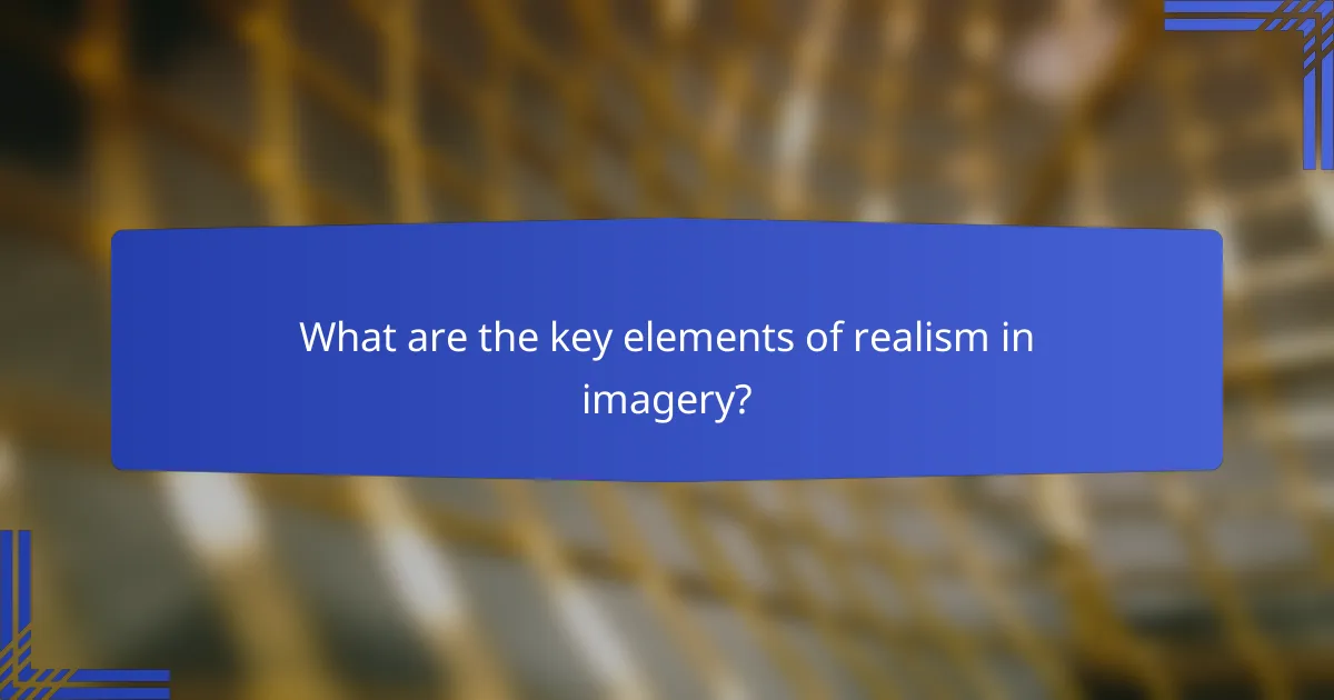 What are the key elements of realism in imagery?